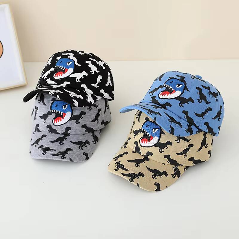Children s Sports Hats Baby Boy Baseball 2024 Summer Embroidered Dinosaurs Outdoor Kids Hip Hop Caps for 2-8Y Adjustable ddmyshoesvip