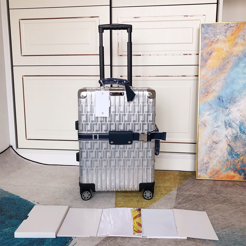 Designer 20 Inch Boarding Box Men Women Fashion Luxury Luggage Trolley Case Mirror Wheel Cover Yellow Red Dark Blue Suitcase suit-image-1068300648