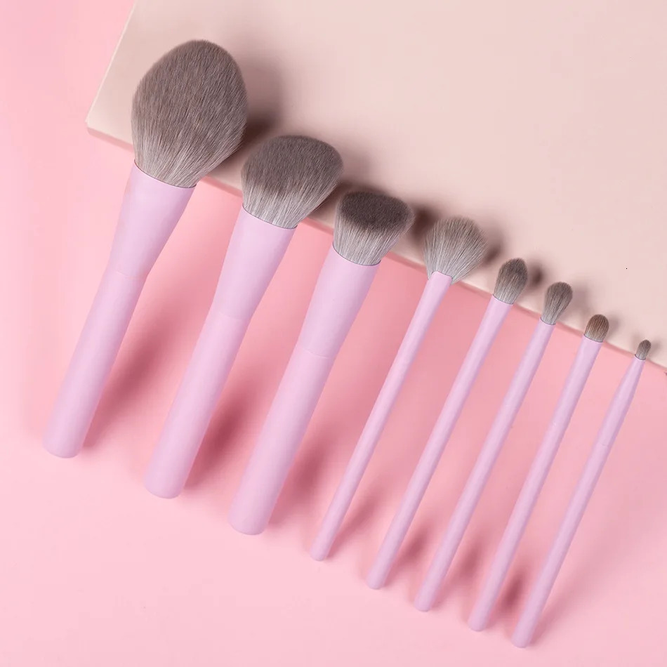 Pink Makeup Brushes Set Synthetic Hair Vegan 8 Pcs Foundation Eye Shadows Blending Powder Make Up Brush Kit Tool 250721