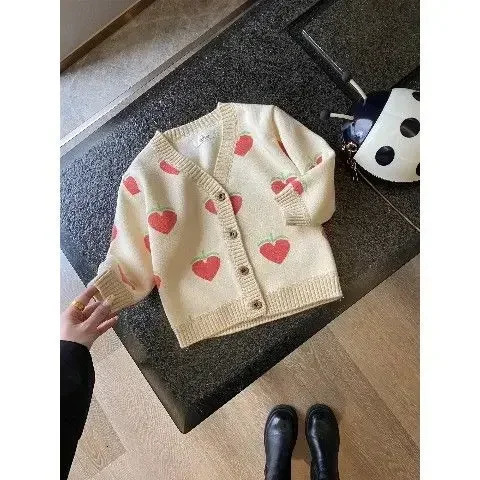 Spring Autumn Girls Jumpers Love Khaki Toddler Boys Tops Sweater Cardigan Childrens Sweater Children Clothing Baby-clothes 250725