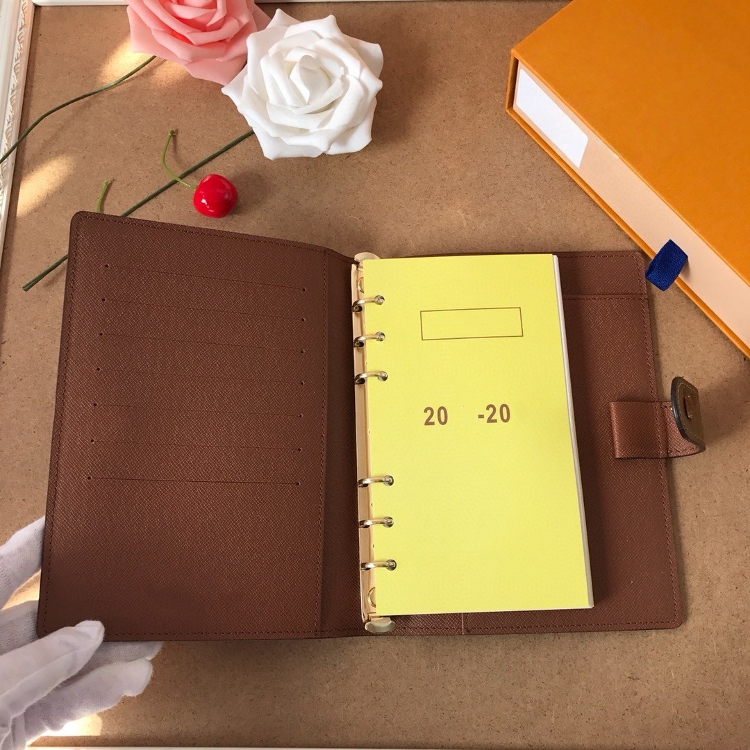 Top quality Luxury Credit Card Holder Ring-bound Notebook Calendar Card Holder Liv Planner Work Meeting Record Book Designer Wallet Waterproof Porta