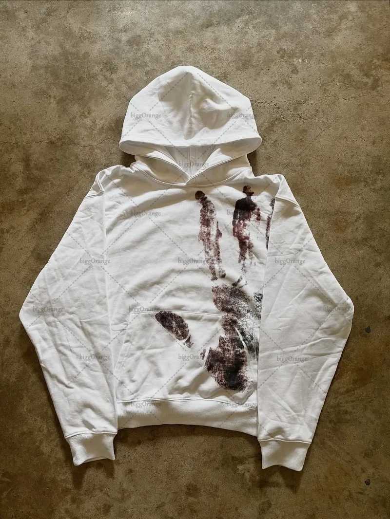 New Gothic Punk Harajuku Vintage Streetwear Hip Hop Trendy Brand Loose Casual Hoodie Men High Street Retro Oversized Sweatshirt XJ250726