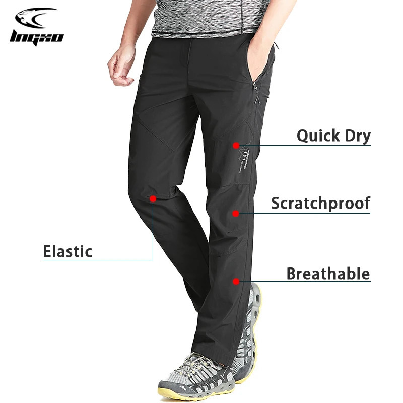 100% Quick Dry Waterproof Hiking Pants Men Summer Breathable Outdoor Camping Trousers Climbing Trekking Hunting Mountain Pants 250725