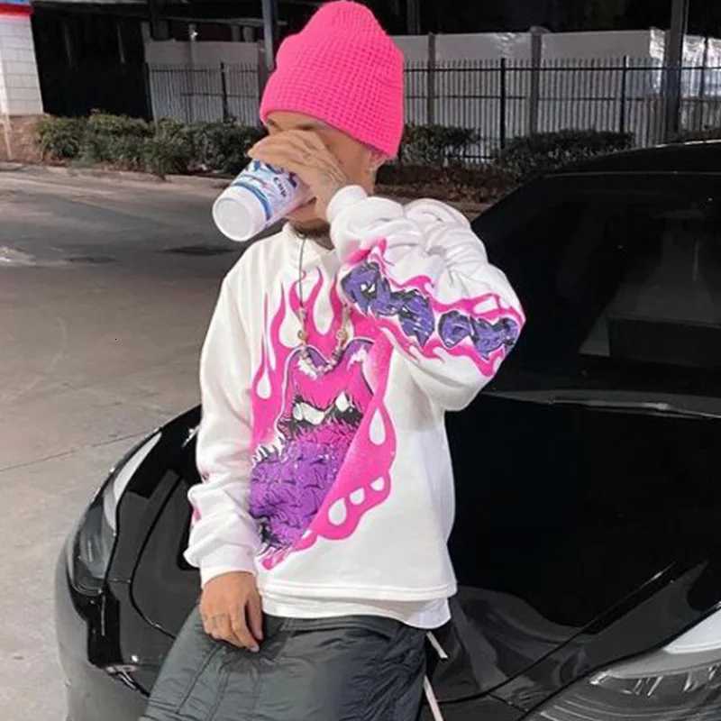 Streetwear Hoodie Y2k Hip Hop Graphic Print Oversized Hoodie Sweatshirt Mens New Punk Rock Gothic Pullover Hoodie Clothes XJ250726