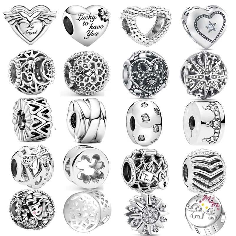 925 Sterling Silver Circular Bead Flower Tree Dog Charm Fits Original Pantaro Bracelet For Girl DIY Jewelry Making Gift XJ250726