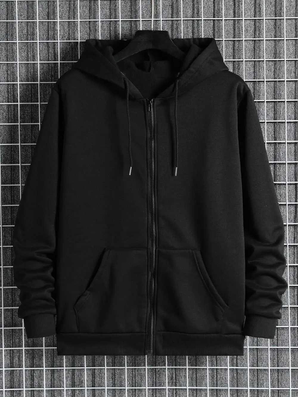 Solid Autumn Mens Zipper Hoodies Loose Fashion Streetwear Fleece Oversized Sport Style For Men Comfortable Pocket Pullovers XJ250726