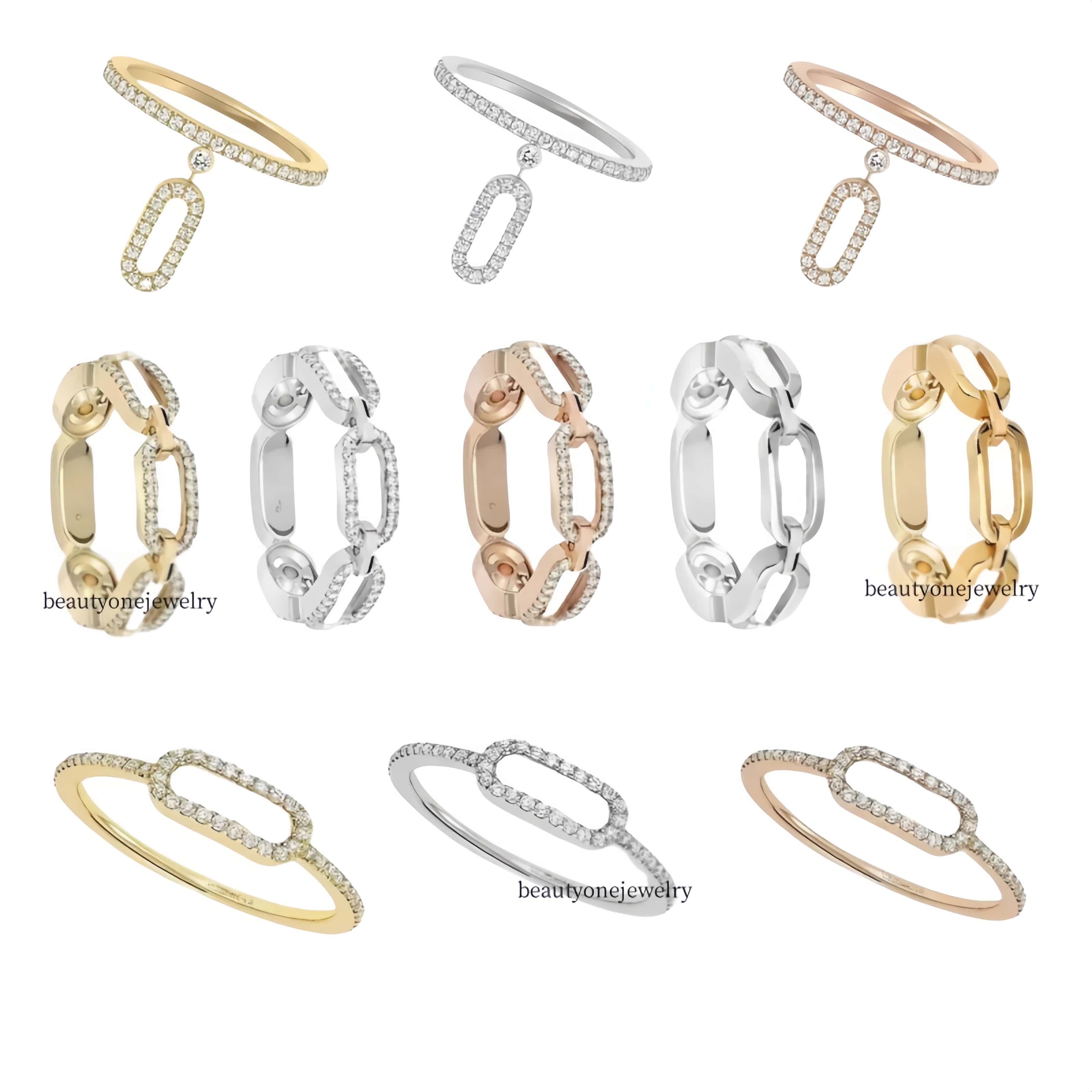 Ring Designer Ring baby move ring for women high quality rings luxury wedding rings silver three diamonds Round Ring fashion party gifts