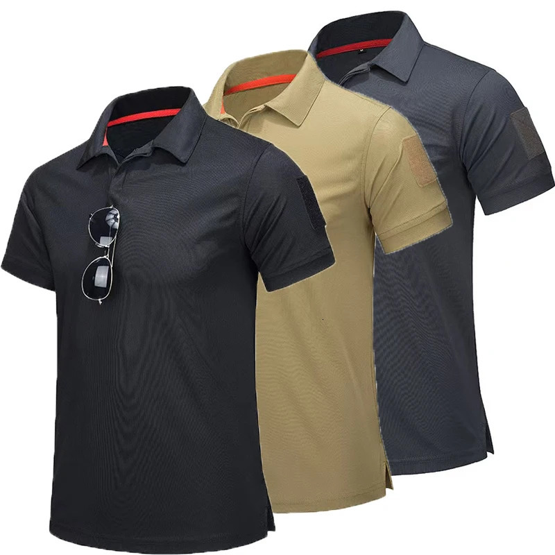 Mens Military Breathable Pullover Summer Sports Tees Quick Dry Tactical Tshirt Camping Hiking Climbing Casual Cargo Shirts 250725