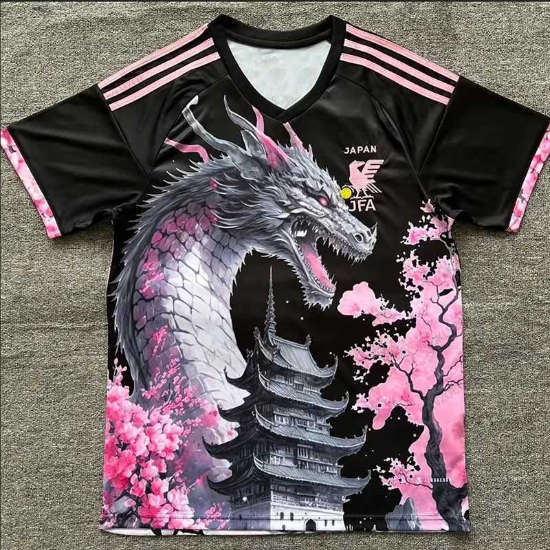 Summer New Japan National Team Football Jersey Mens T-shirt Anime Printed Short Sleeve Tees Casual Sports s/Adult Tops S25725