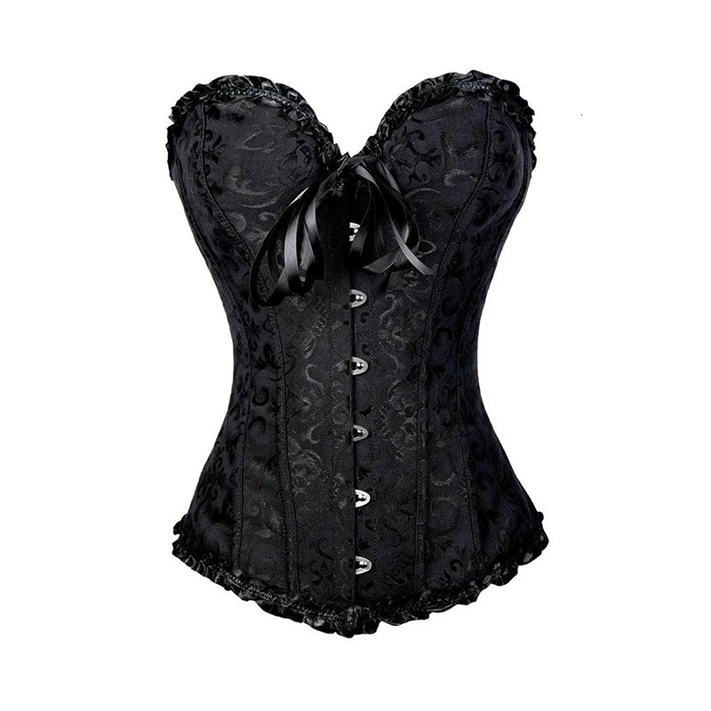 BurVogue Women Lace Up Sexy Floral Boned Corset Overbust Body Shaper BustierLingerie Bodyshaper Top Corsets Top 250721