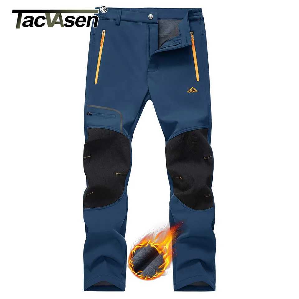 TACVASEN Winter Ski Pants Mens Warm Thermal Waterproof Pants Fleece Lined Trousers Outdoor Hiking Mountain Work Pants Windproof J250725