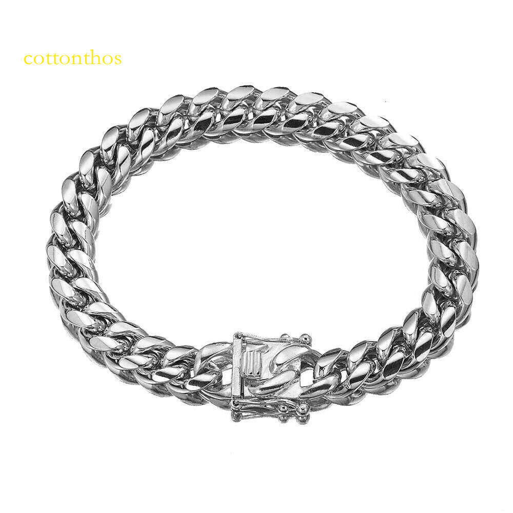 High Quality 9mm 13mm 15mm Sterling Sier Material Miami Cuban Link Chains Necklace High-end Jewelry