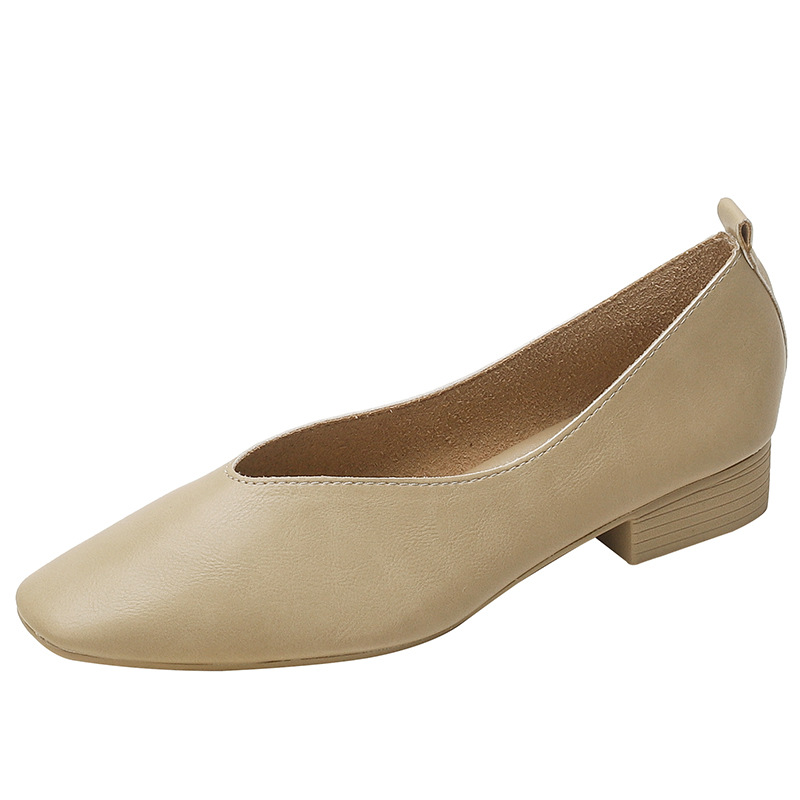 Vintage Soft Low Heel Shoes Work Woman Mary Jane Minimalist Shoes Business Casual Pointed Toe Shallow Shoes Women Designer Stylish Comfortable Fashi