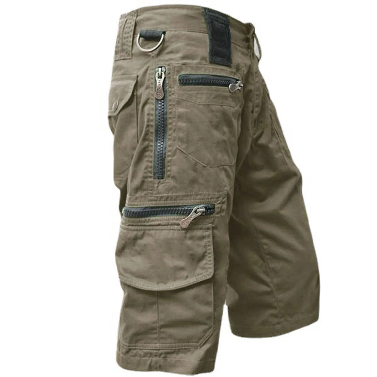 Summer Waterproof Quick Dry MultiPocket Shorts Men Cargo Tactical Short Pants Mens Outdoor Clothing Hunting Fishing 250725