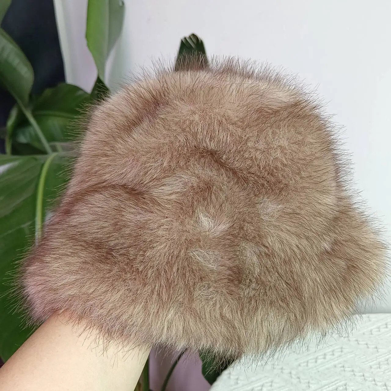 Fluffy Leather Fisherman Hat Womens Winter Hat Plush Earmuffs Windproof Warm Panama Hat Gradient Color Fisherman 250725