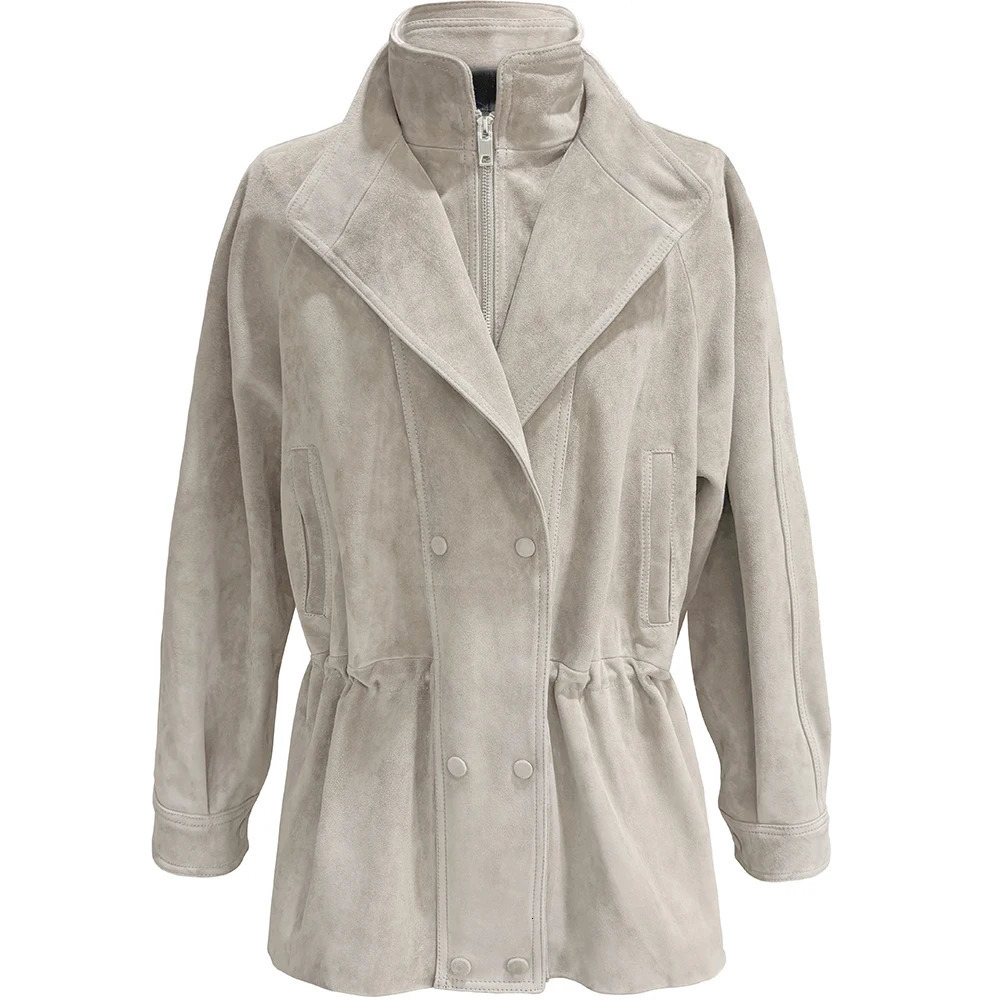 100% Genuine Leather Jacket Women Genuine Sheepskin Suede Coat Female 250725