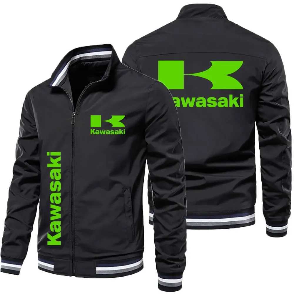 Kawasaki Motorcycle Racing Jacket For Men Biker Jackets Coat Spring Autumn Man Oversized Jacket 2025 New Trendy Clothes Kawasaki J250725