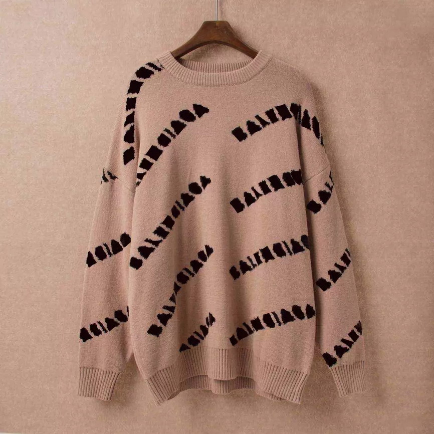 Mens Sweaters Designer Pullover Slim Fit Casual Sweatshirt Geometry Patchwork Color Letter Pattern Print Men Woollen Woolly Jumper