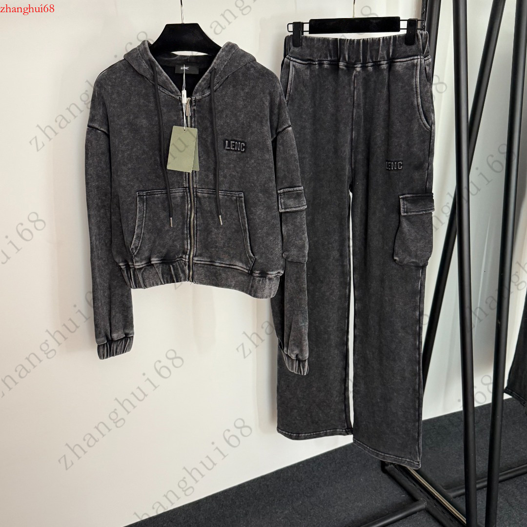 Women's Designer Sweatshirt Jacket Long Pants Cargo Pants Multiple Pockets Hooded High-Quality Sports Suit Blazer Women's Sports Two-Piece