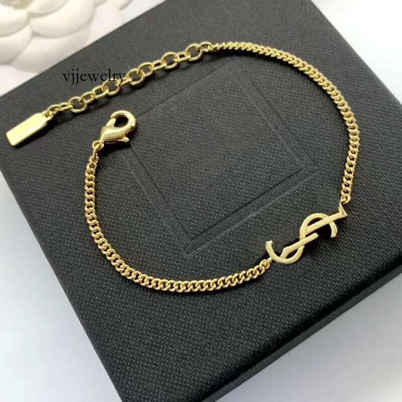 Designer Bracelet fashion jewelry gold and siler titanium steel diamond for womens chain bracelet No box