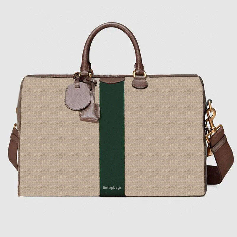Designer bag Mens and womens large capacity portable travel bag Leather canvas shoulder bag Vintage printed handbag Duffle Luggage Bag crossbody mes