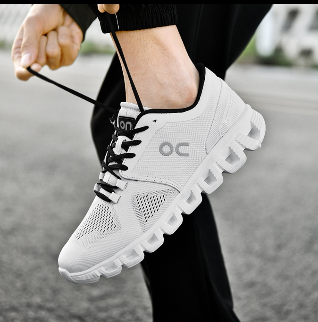mens lightweight fashionable sports shoes spring and summer low top fly woven mesh fabric breathable retro casual running shoes