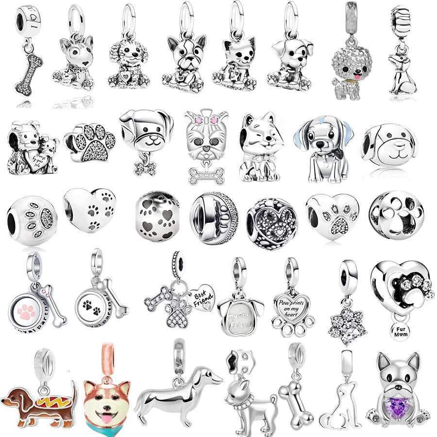 Europeans Hot Sale DIY Jewelry Making Gift Poodle Pet Dog Labr Puppy Dangle Charm Bead Fits Original Silver 925 Bracelet XJ250726