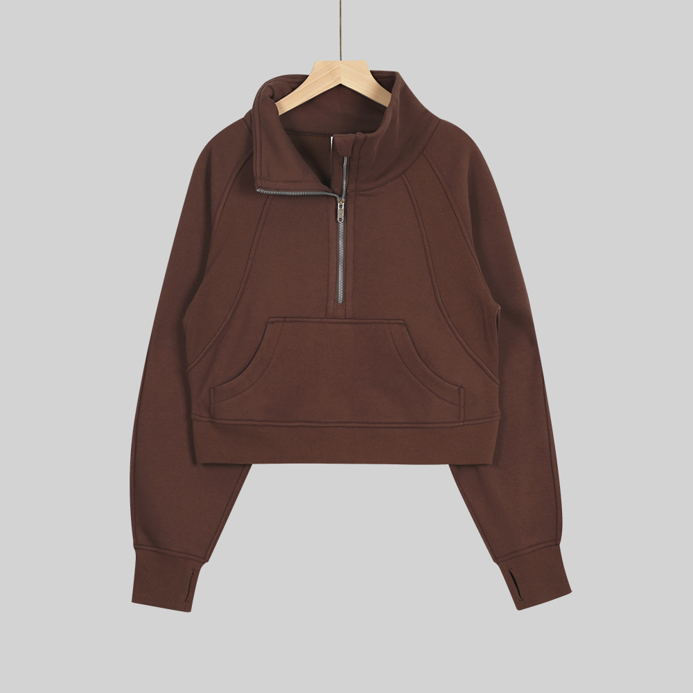 L Designer Hoodies Yoga Oversized Blazer Stand Up Collar Loose Laidback Sweatshirt Womens Sports Half Zipper Cardigan Jacket Muse Sweattops Designer