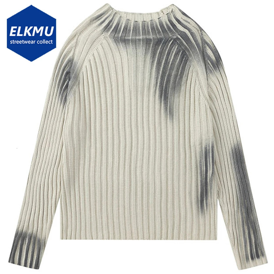 Tie Dye Y2K Sweaters Harajuku Hip Hop Streetwear Knitted Pullover Sweater Unisex Casual Slim Sweater Jumper Knitwear 250724