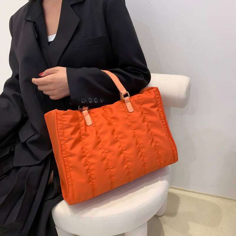 High Quality Nylon Tote Bags For Women Casual Large Shoulder Winter Handbag Designer Purse Crossbody Bag Satchel