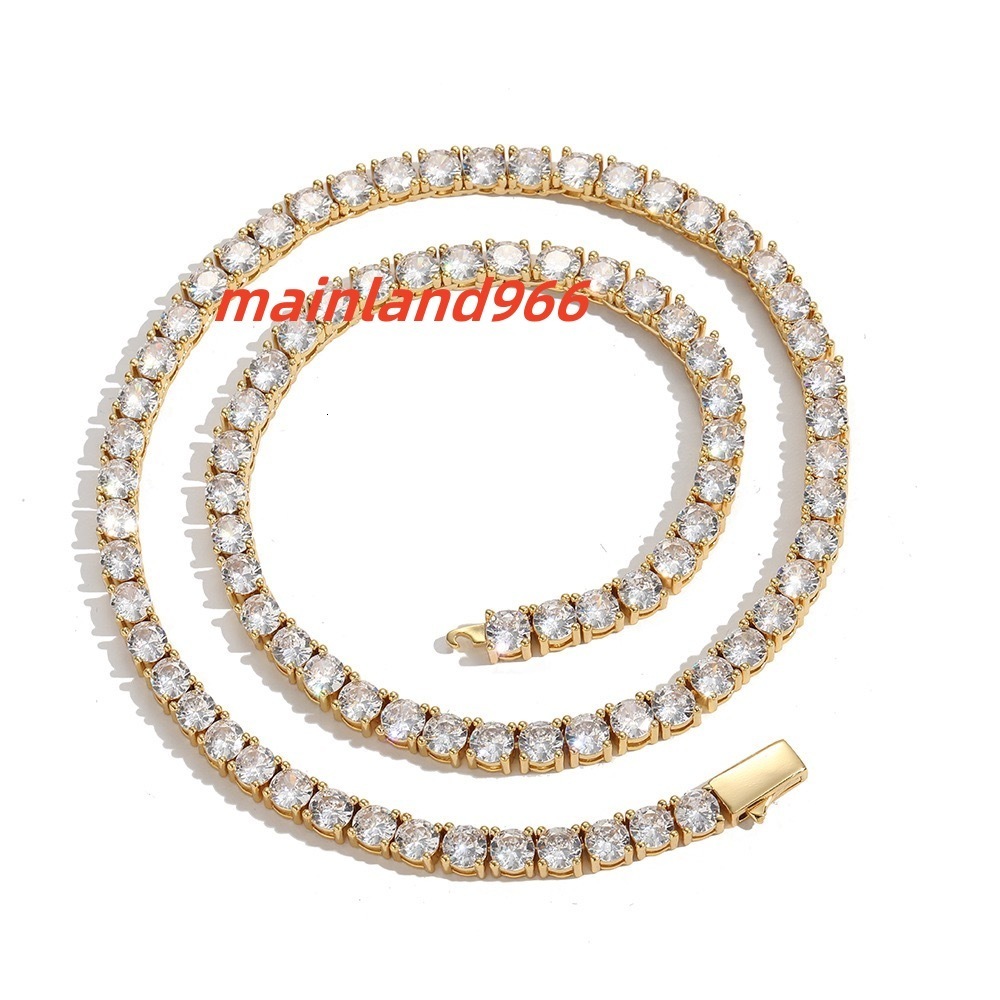 New Arrival Iced Out Diamond Tennis and Cuban Link Chains Necklace Trendy CZ Tennis Necklaces for Men Women Great Gift Idea