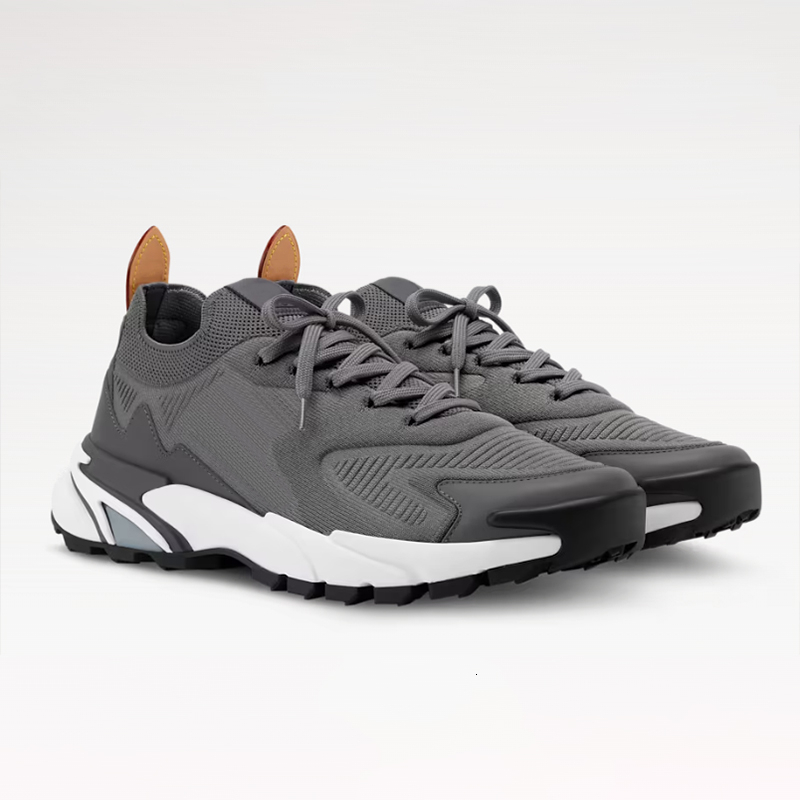 Large Size Men Designer loafers Sneakers L Runner Tatic Sneaker Wavelight Knitted Running Shoes Calf Leather Men Loafers Trainers Fashion Pleated