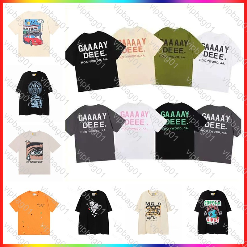 5A Men&#039;s T-shirt Summer T-shirt Male and Female Designers Graffiti Letter Printed gallary Shirt Loose 25ss Fashion Tee Top Casual Street Sho-image-863076946