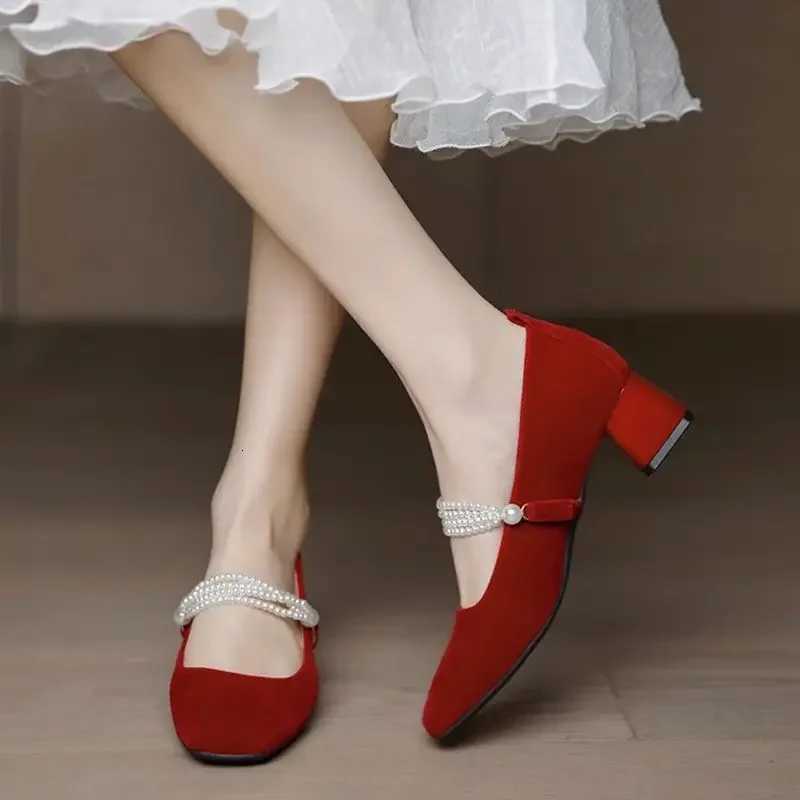 With Medium Heels Korean Style Woman Pumps Wedding Bride Shoe Shoes For Women 2024 Trend Promotion Hot And Low Price Spring Z250725