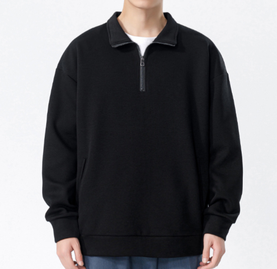 292 Turtleneck Sweatshirt for Men Autumn and Winter Thickened Loose Trendy Solid