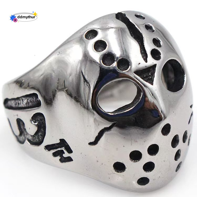 New Black Friday Jason Mask Open Vintage Men's Adjustable Ring ddmythur