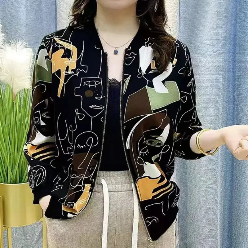 Summer Plus Size Chiffon Long Sleeve Sun Protection Womens Dress Air Conditioner Shirt Womens Casual Short Jacket Baseball 250721