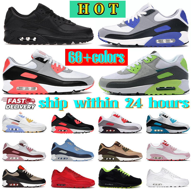 Men Sneakers classic 90s Running Shoes women Sports trainers Leather Triple Black white Reverse Laser Blue Infrared City Pack wheat Designer mens wo