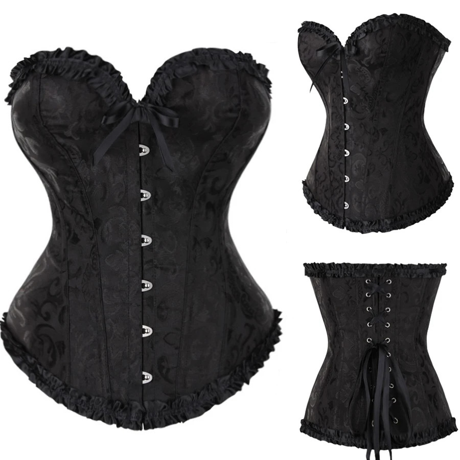 Waist Corset Top Women Bustier Overbust Sexy Lace up Floral Lingerie Shapewear Vintage Victorian Fashion Body Shaper DropShippin 250721