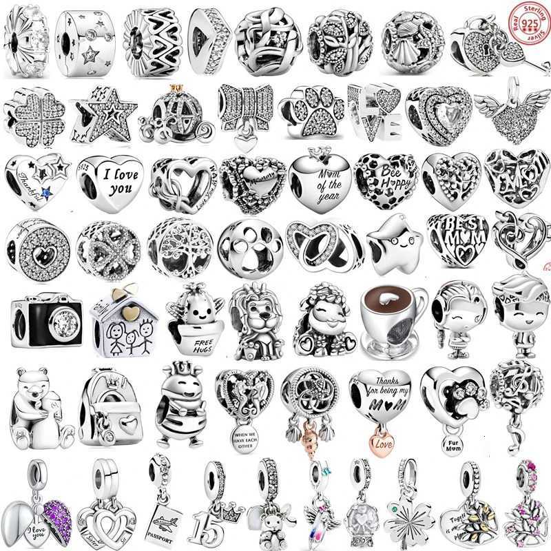 100% 925 Sterling Silver Puppy Football Camera Infinite Heart Beads Fit Original Charms Bracelet Women Jewelry Gift XJ250726
