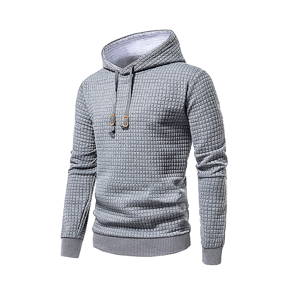 mens hooded pullover fall casual Slim long-sleeved warm mens sweater knit sweater loose tops outdoor sports mens clothing250723250723