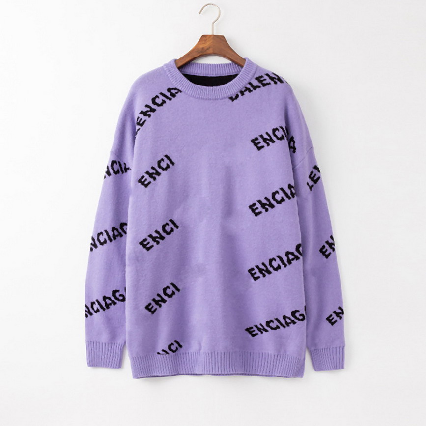 Mens Sweaters with Letter Embroidery Comfortable Casual Pullover Sweater Round Neck Designer Jumper