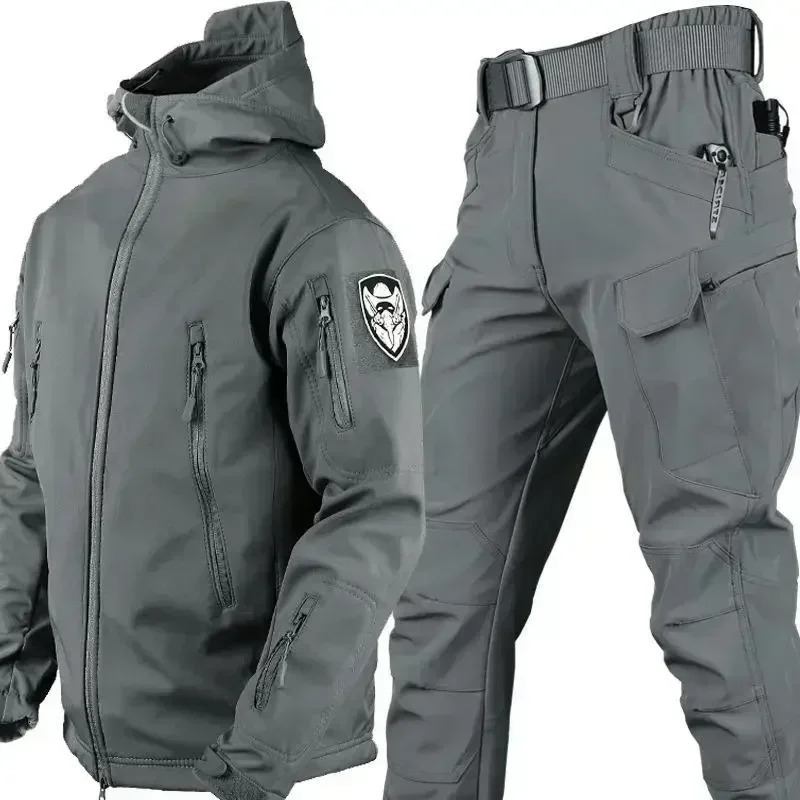 Winter Autumn Fleece Thermal Waterproof Suit Men Jacket Tactical Outdoor Fishing Hiking Camping Tracksuit Coat 250725