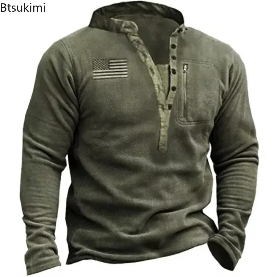 Autumn Winter Mens Fleece Warm Hoodies Outdoor Hiking Sweatshirt Training Tactical Tops Long Sleeve Loose Pullovers Men 250725