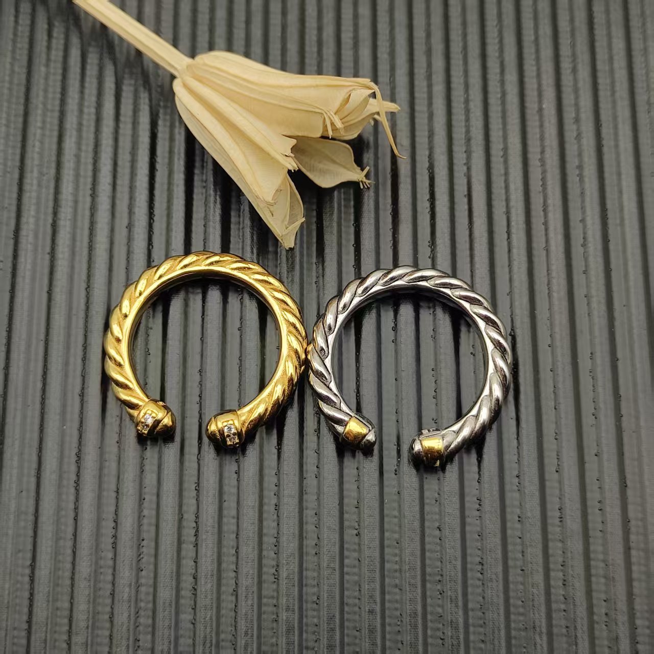 S925 sterling silver new x full diamond thread ring neutral fashion personality versatile simple trend retro luxury jewelry gift