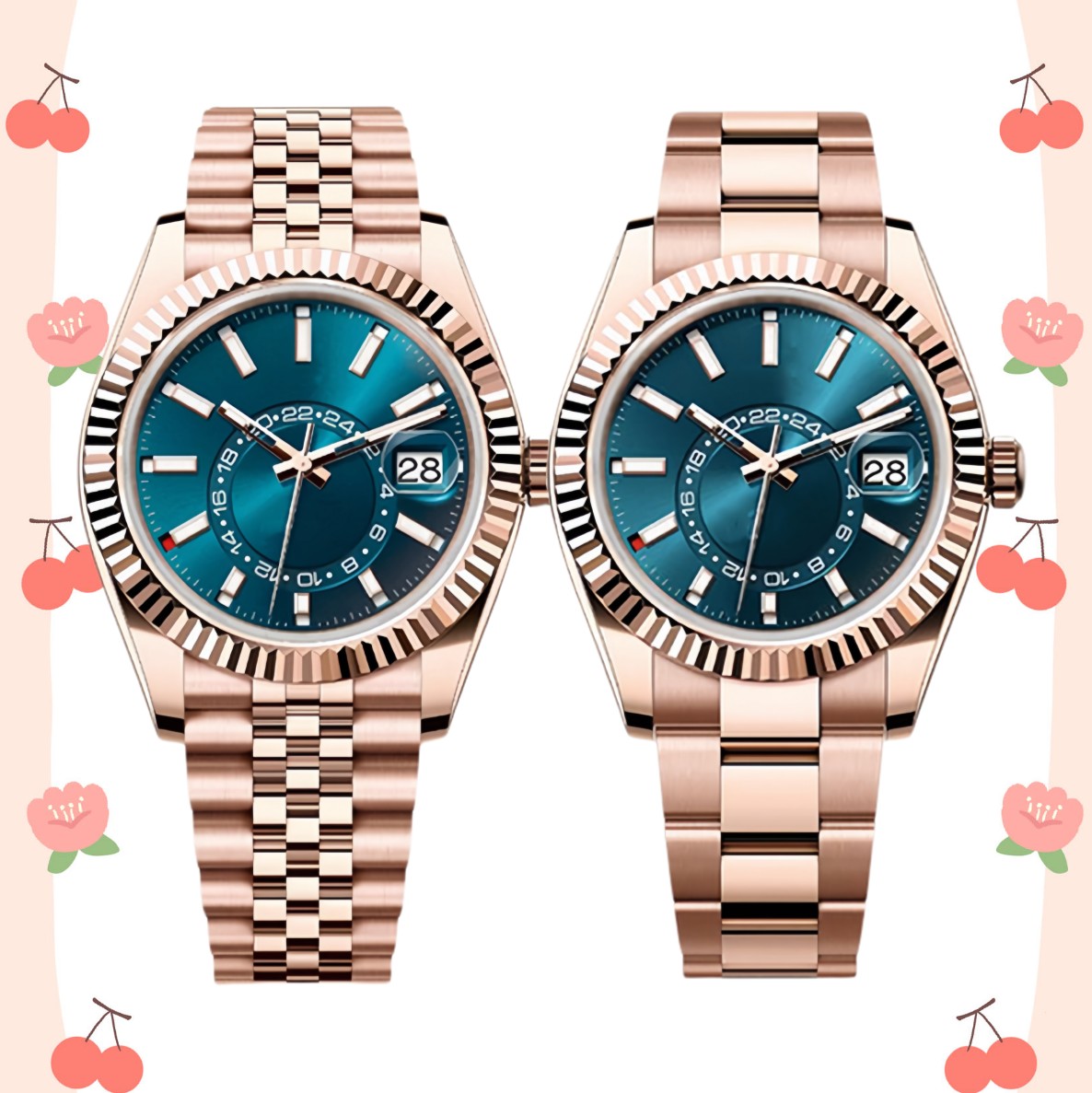 Watch Automatic Men's Watches Luxury Design Watch 42mm u1 New Green Movement Sliding 904L Stainless Steel Strap Mechanical Night Light Swimming