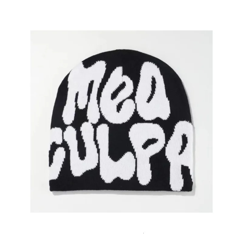 Fashionable and versatile autumn and winter hip-hop European and American trend letter jacquard knitted hat 250725