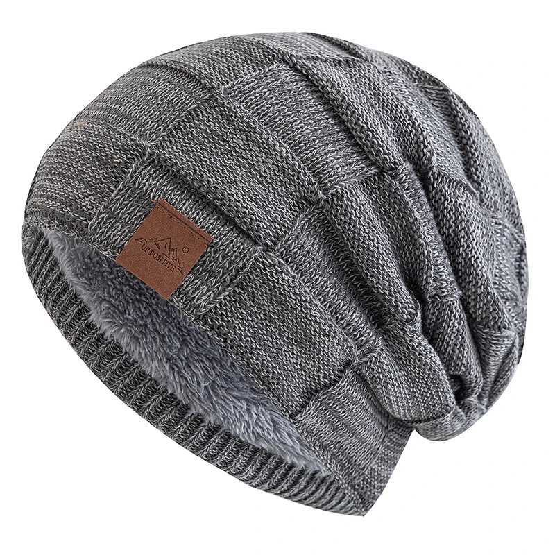 Hot Sale Women Winter Hats Fashion Slouchy Warm Beanie Fashion Female Multicolor Mixing Color Design Knitted Cap 250715