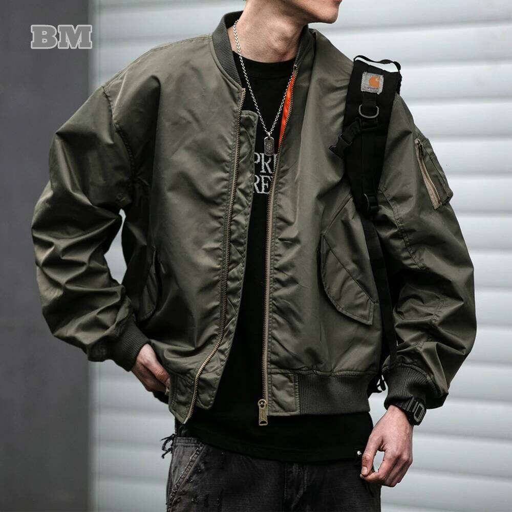 American Ma-1 Bomber Jacket For Men Women Trendy Oversized Cropped Casual Couple Coat Baseball Style Outerwear Unisex Streetwear 250726