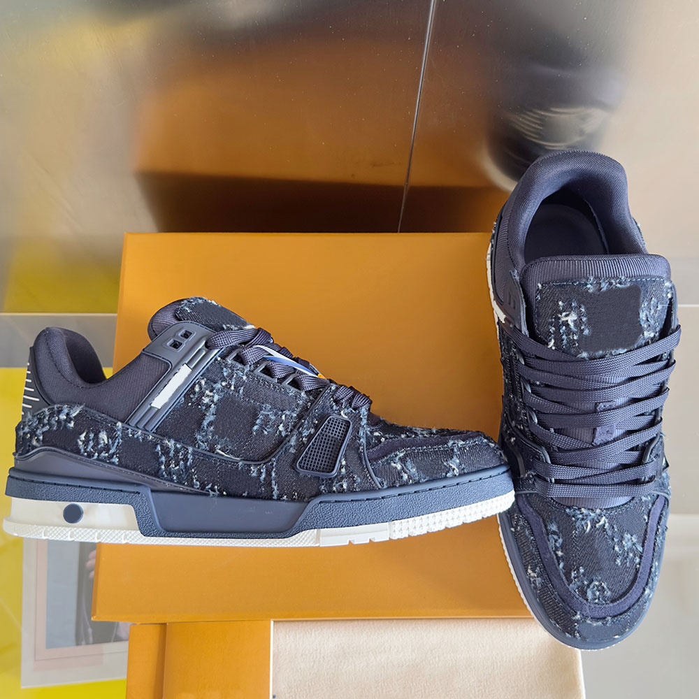 New mens trainer sneaker 1AHWTF designer sneakers tuffetage denim Blue vintage basketball sneakers outdoors signatures casual shoes 2025 Ready to We